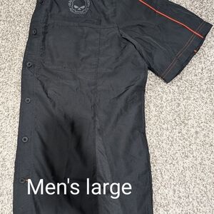 Harley-Davidson Black Shirt with Orange Detail